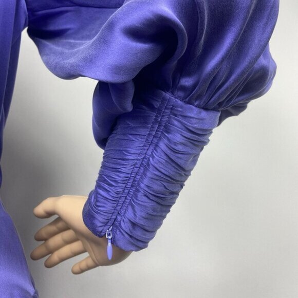 ZIMMERMANN Silk Wrap Mini Dress Violet Purple Size 1 / M / 6-8 - Picture 9 of 12